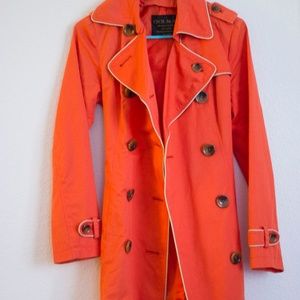 Cecil McBee Orange Cotton Trenchcoat